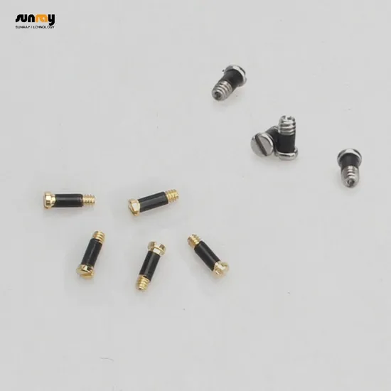 Fornecedor de fábrica óculos de sol óculos ópticos acessórios de óculos de metal 304 parafusos de cabeça chata de aço inoxidável 316L